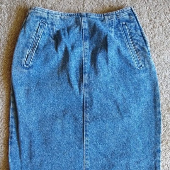 Vintage Calvin Klein Sport Petite Denim Skirt 2 - Picture 3 of 7